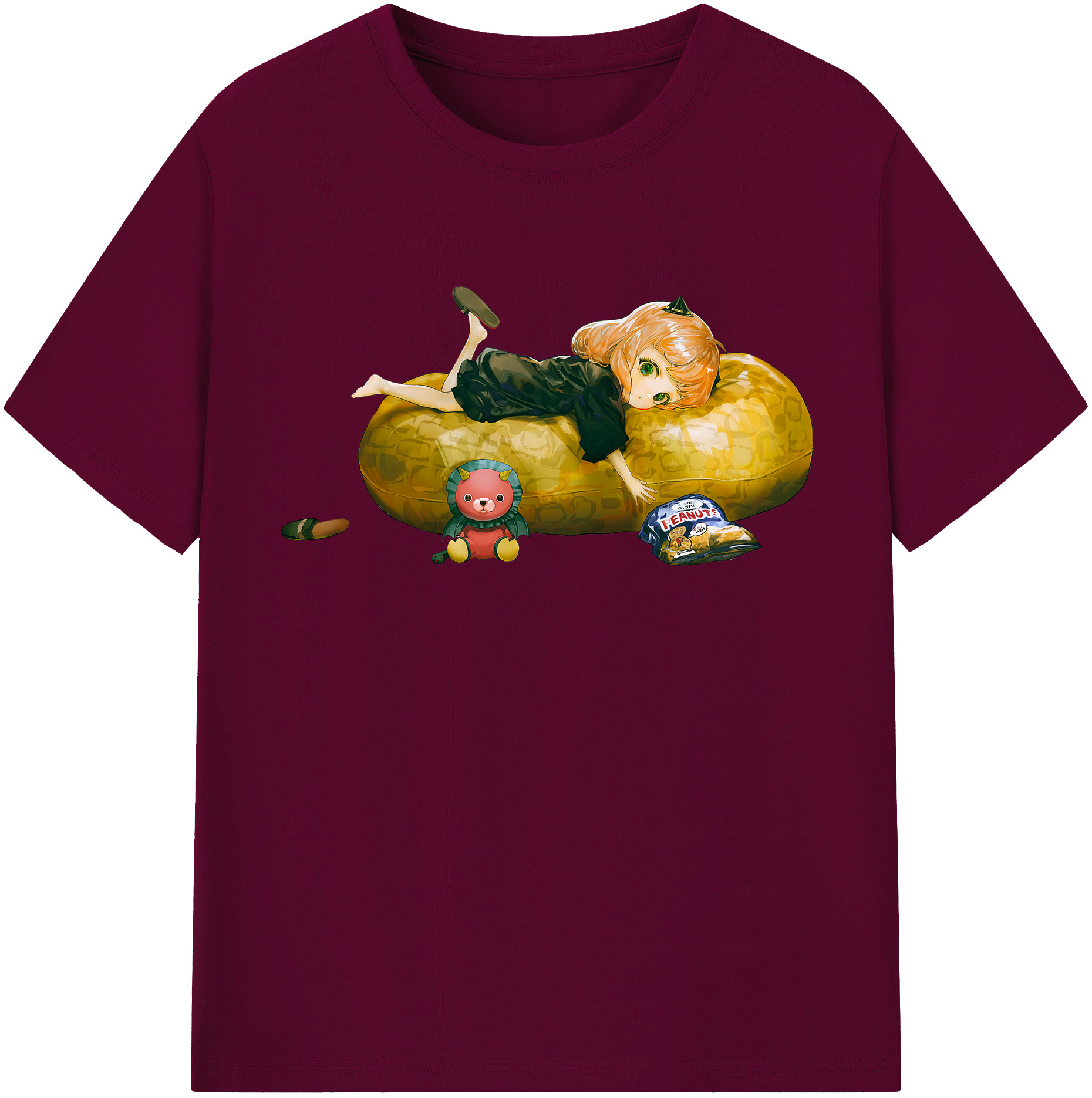 （画像用） SPY×FAMILY间谍家家酒 レディースカジュアルプリントTシャツ（綿100％）